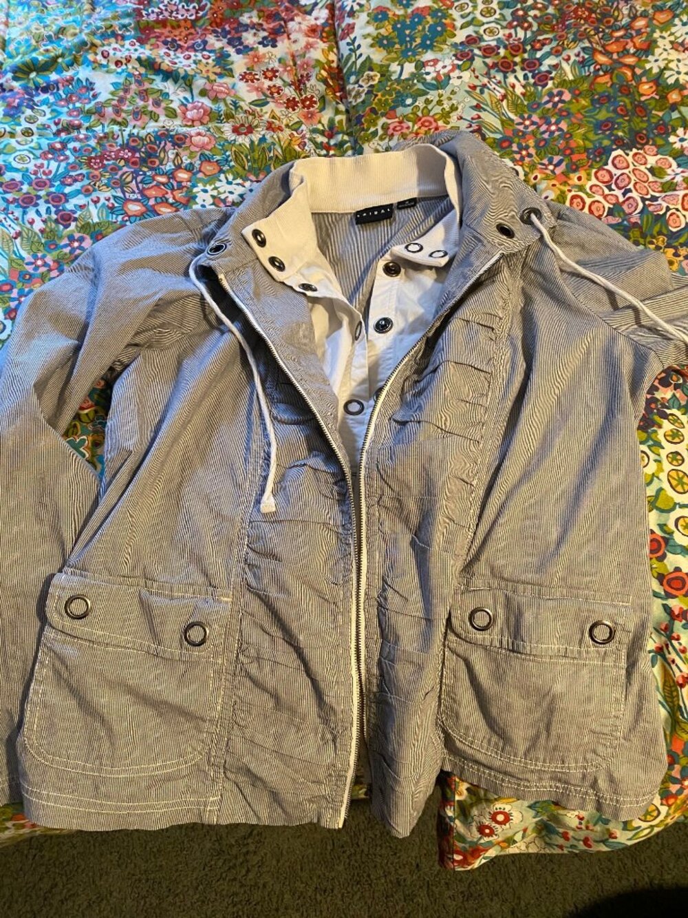 Tribal Utility Jacket – Blue/White Stripe (Women’s 12)